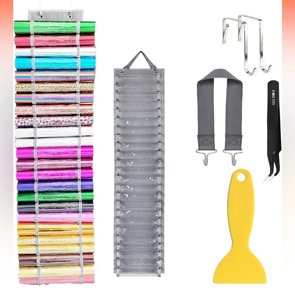 Poly Mailer Vinyl Roll Hanging Organizer 48 Compartments